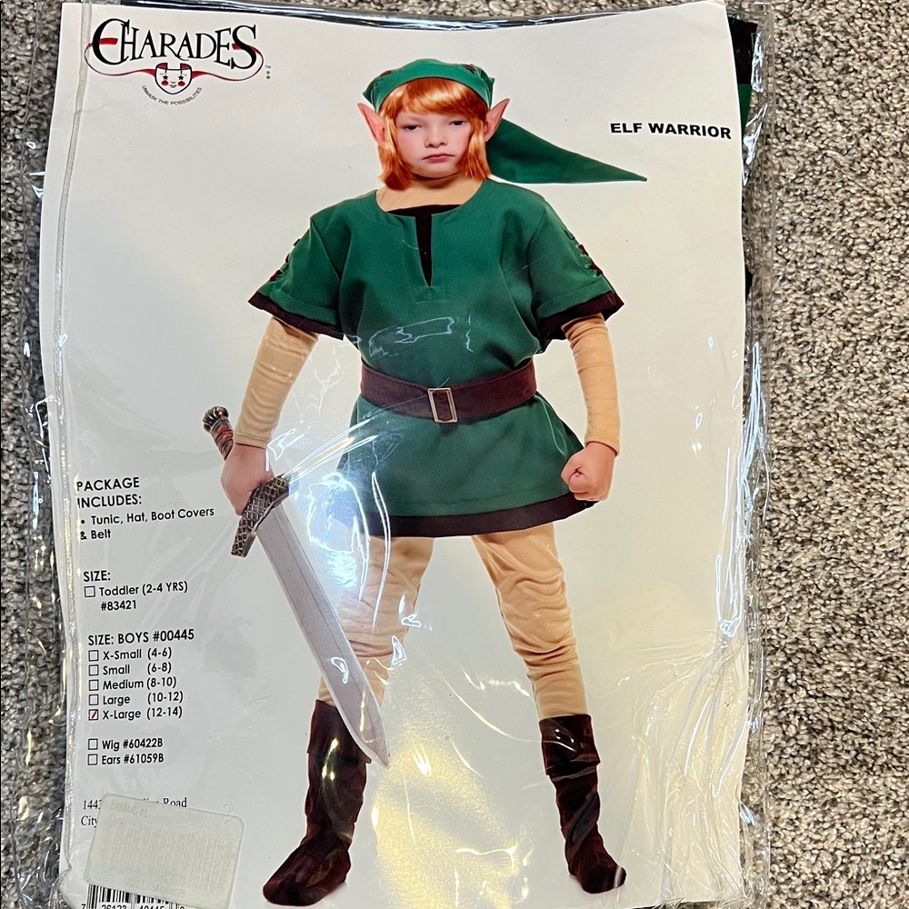 Elf Warrior Kids Costume - Green